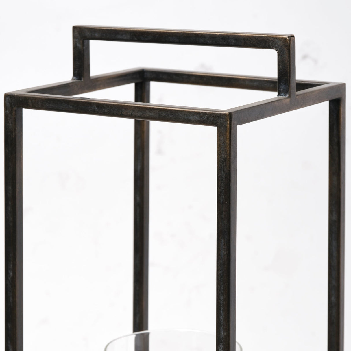Orionis Large Wood w/ Black Metal Lantern Candle Holder by Mercana at Eve Furniture
