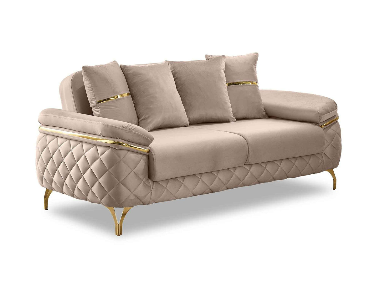 Orlando Convertible Loveseat Beige by Furnia at Eve Furniture