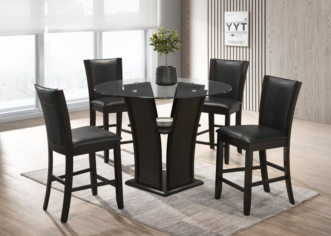 Orlando Black Pub 5-Piece Dining Room Set by Happy Homes at Eve Furniture