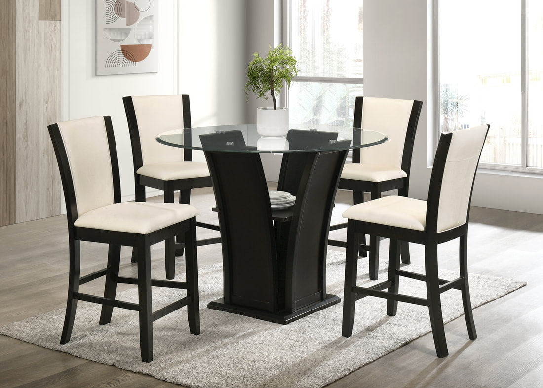 Orlando White 5-Piece Dining Room Set by Happy Homes at Eve Furniture
