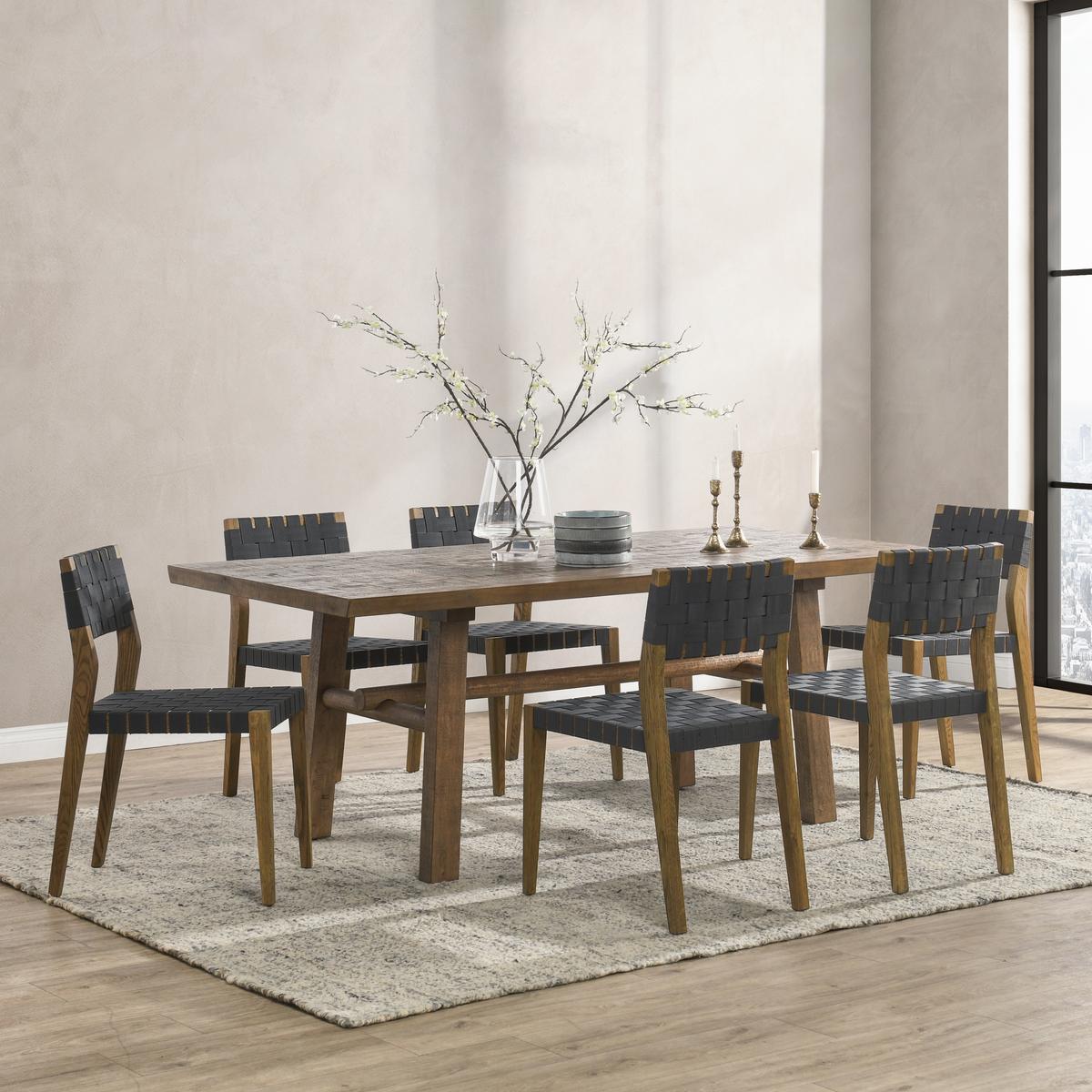 Orlando True Natural/Charcoal Dining Chair (Set of 2) by Classic Home at Eve Furniture