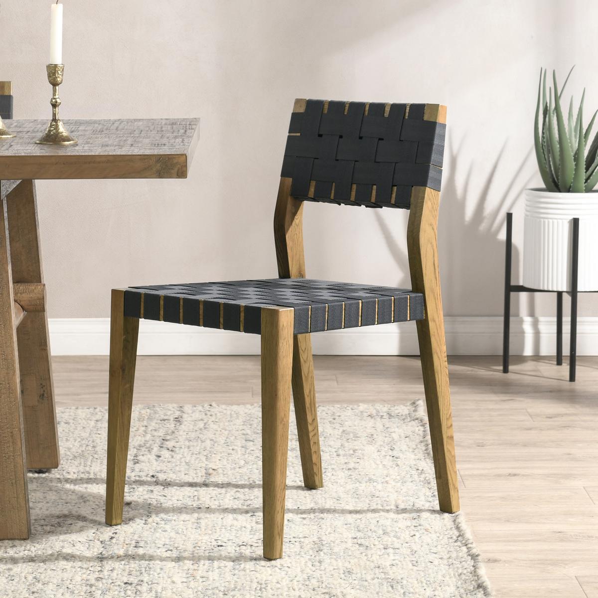Orlando True Natural/Charcoal Dining Chair (Set of 2) by Classic Home at Eve Furniture