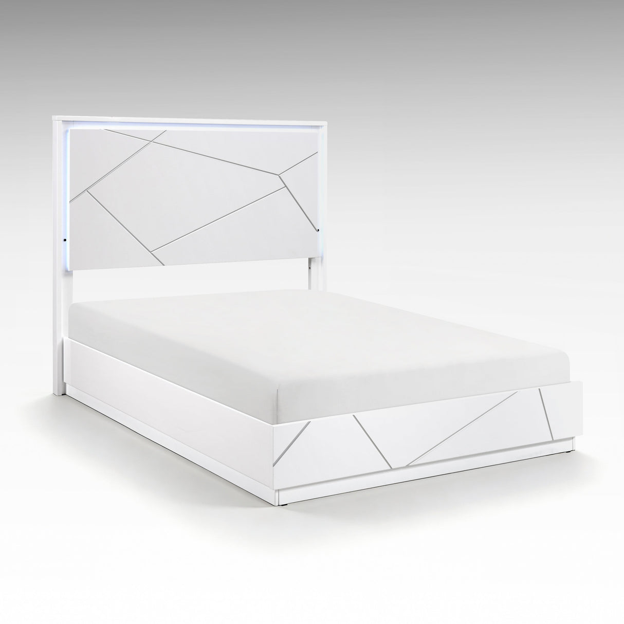 Orlo White Led Panel Bedroom Set by Homelegance at Eve Furniture