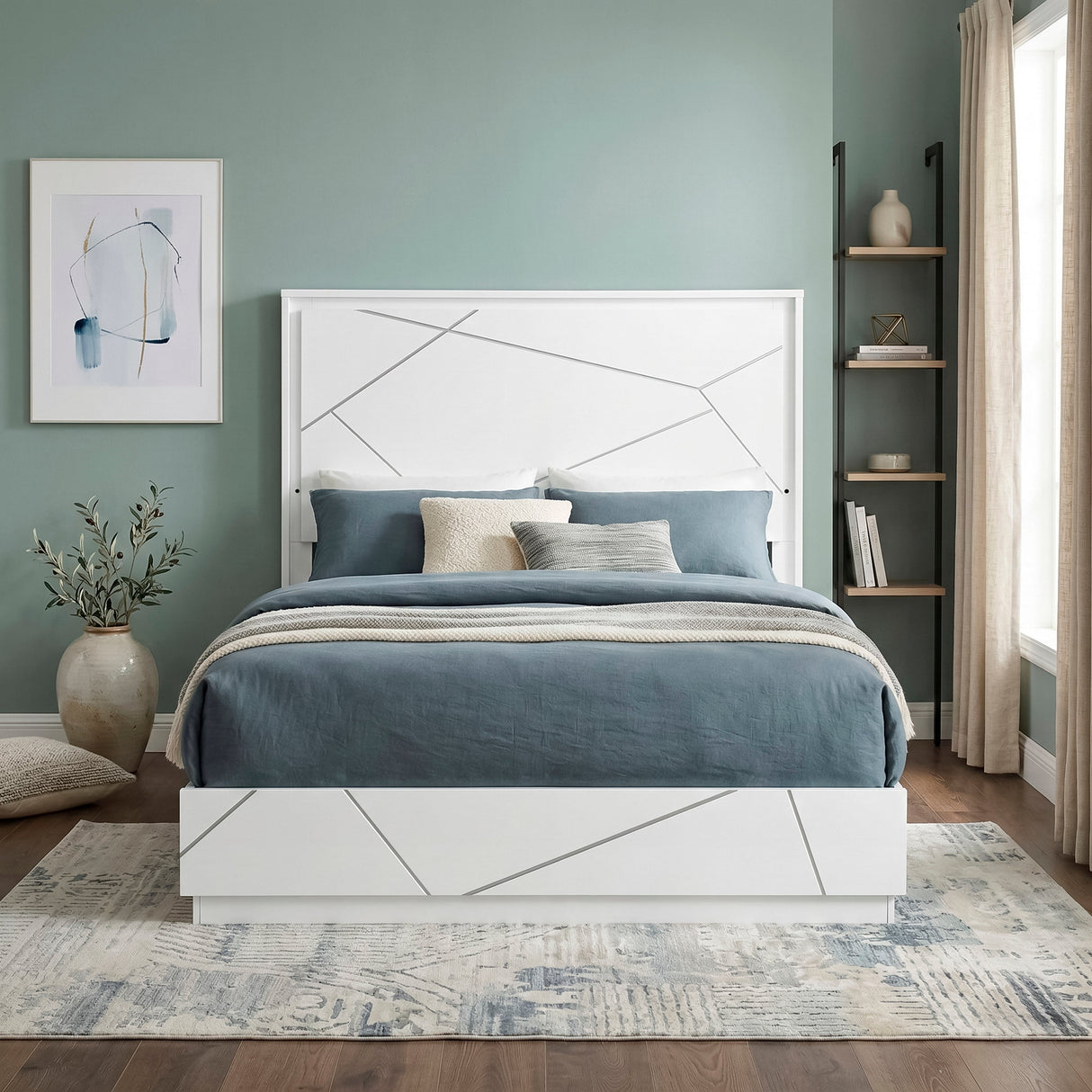 Orlo White Queen Bed by Homelegance at Eve Furniture