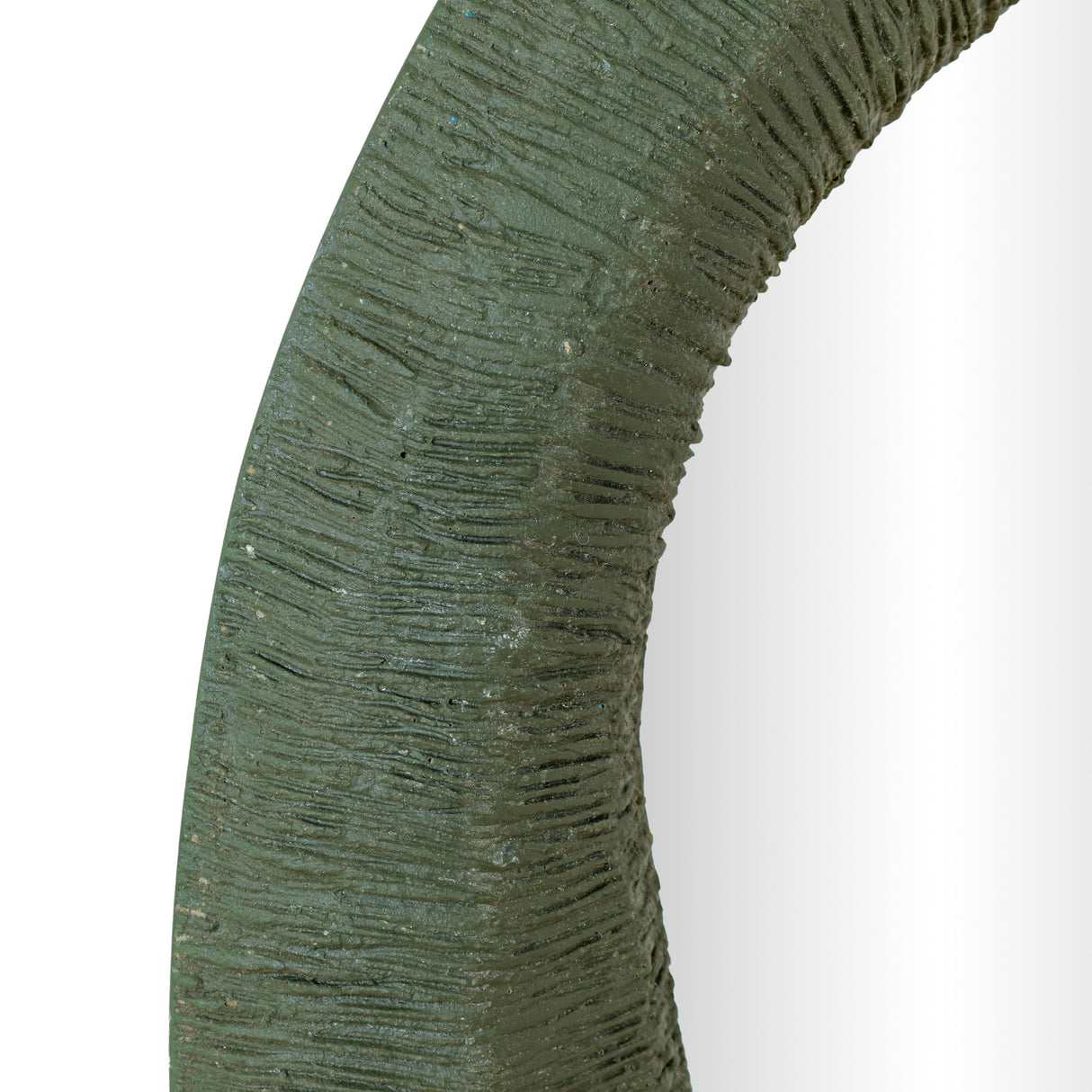 Orpheus 22"X28" Ribbed Forest Green Fiberglass Thick Wall Mirror by TOV Furniture at Eve Furniture