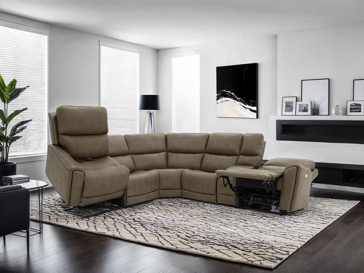 Orpheus Brown Power Sectional