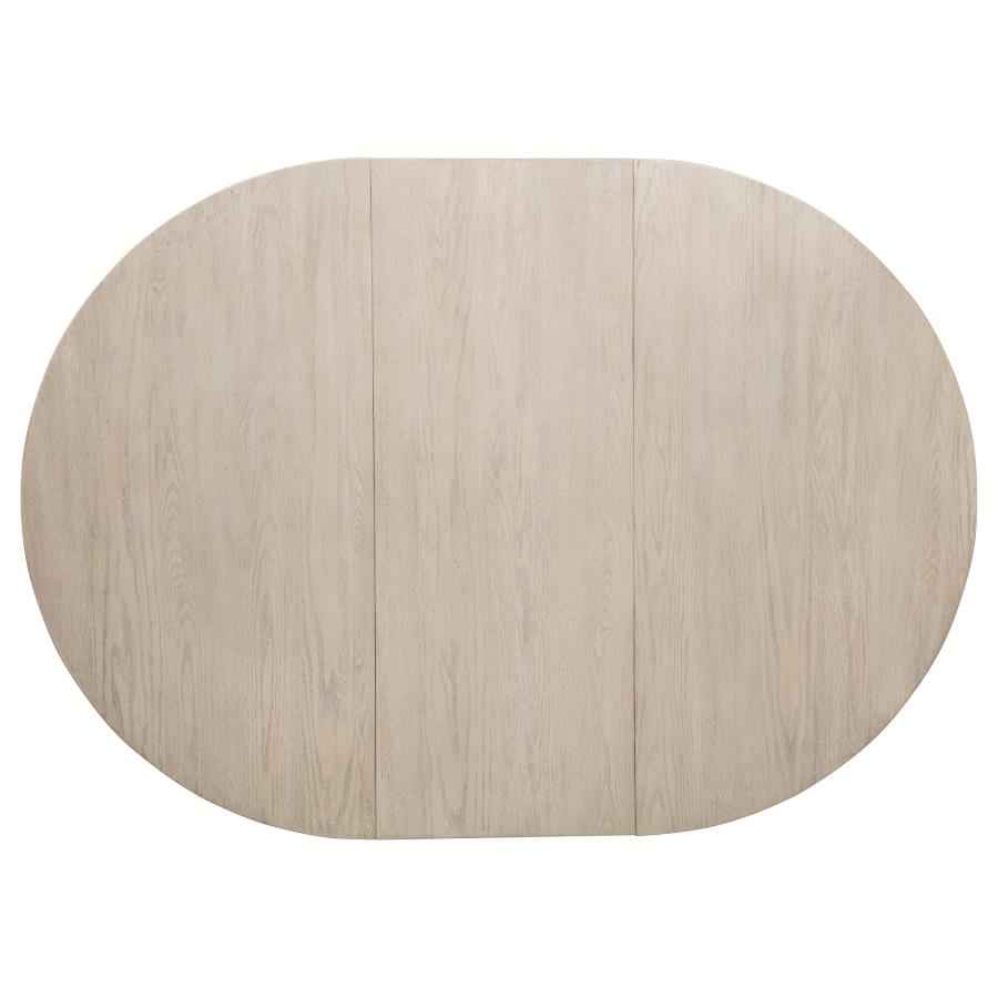 Orrison Linen 5-piece Oval 62-inch Extension Leaf Dining Set by Coaster at Eve Furniture