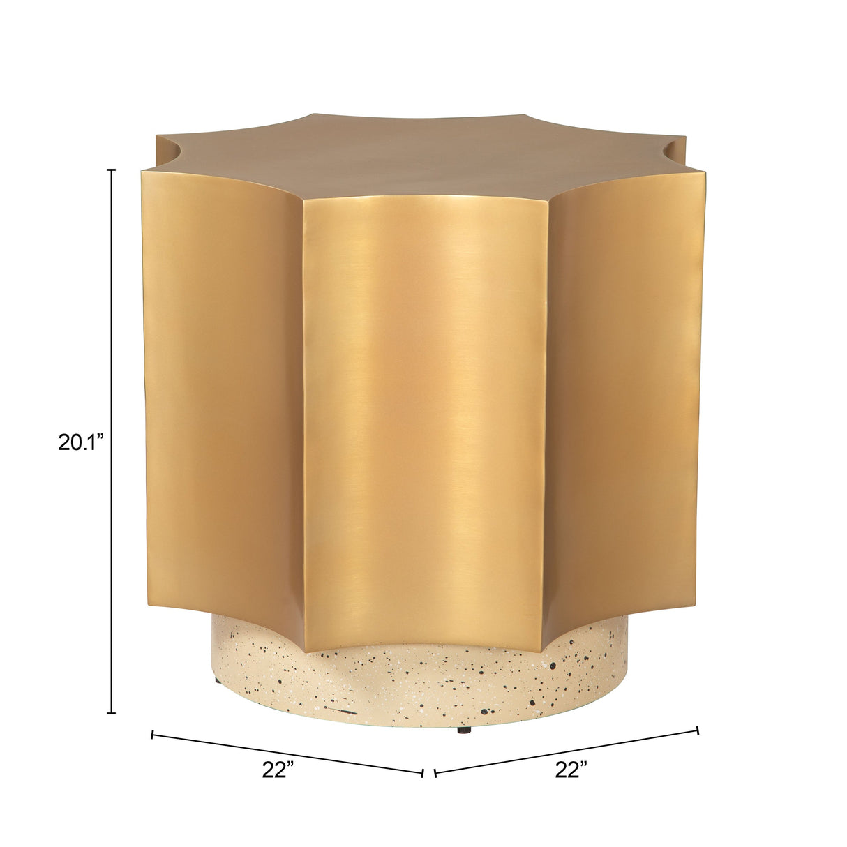 Osam Gold & Beige Side Table by Zuomod at Eve Furniture