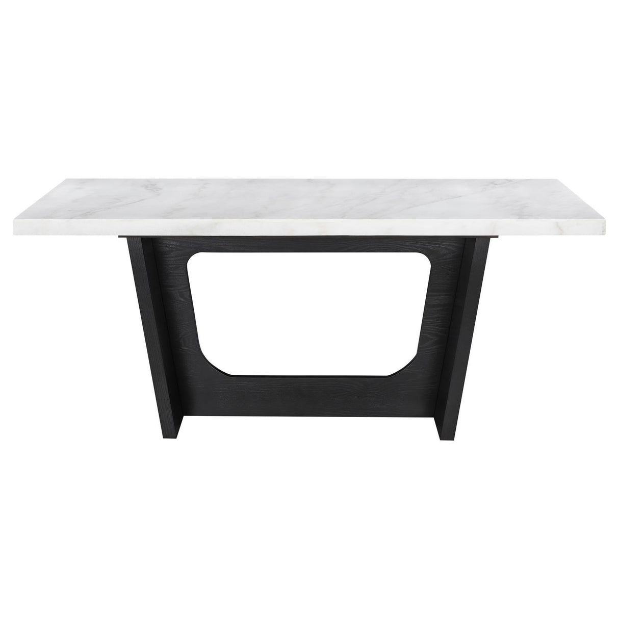 Osborne Espresso/White Trestle Base Marble Top Dining Table by Coaster at Eve Furniture