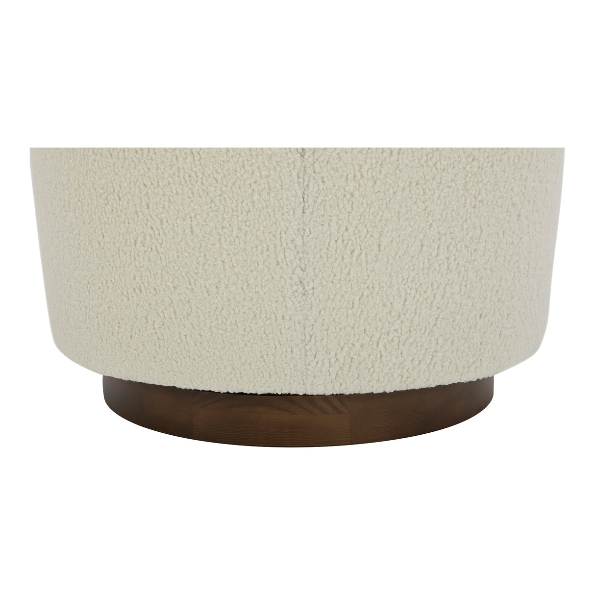 Oscy Faux Shearling White Swivel Chair by Moe's Home at Eve Furniture