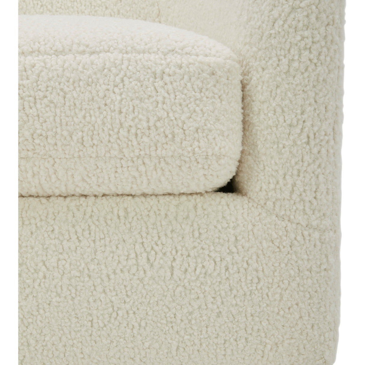 Oscy Faux Shearling White Swivel Chair by Moe's Home at Eve Furniture