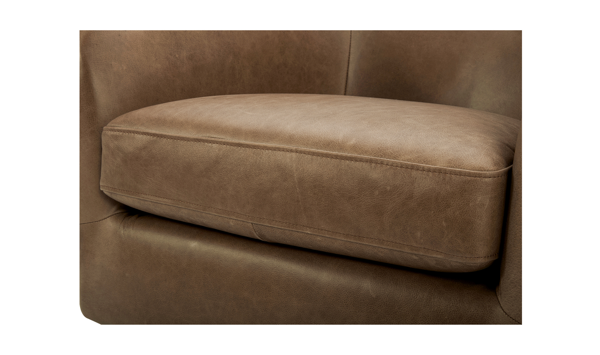 Oscy Leather Swivel Chair Tan by Moe's Home at Eve Furniture