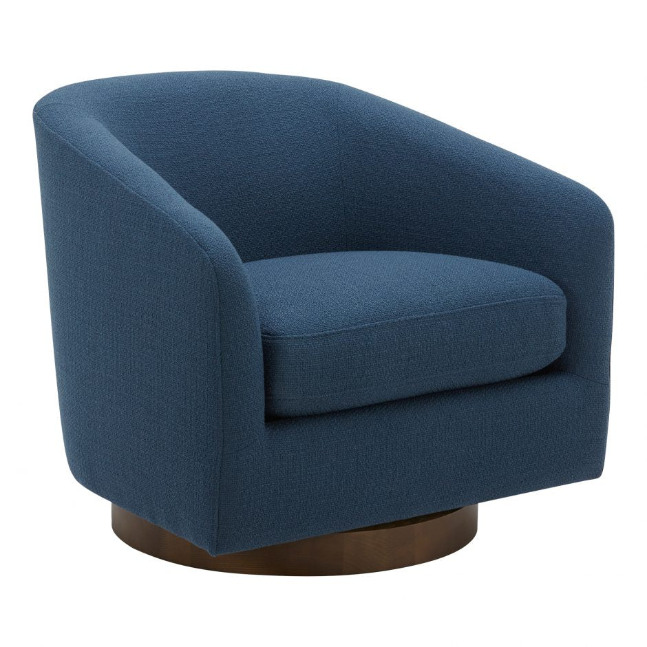 Oscy Swivel Chair Dark Atlantic Blue by Moe's Home at Eve Furniture