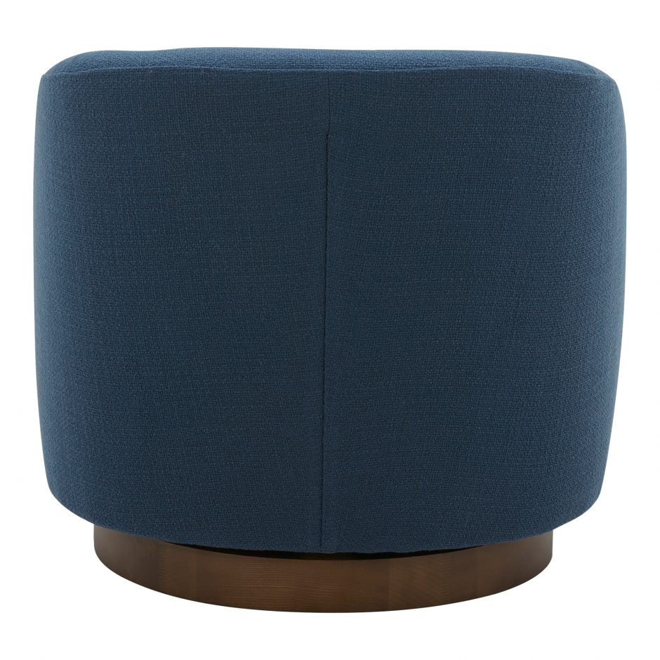 Oscy Swivel Chair Dark Atlantic Blue by Moe's Home at Eve Furniture
