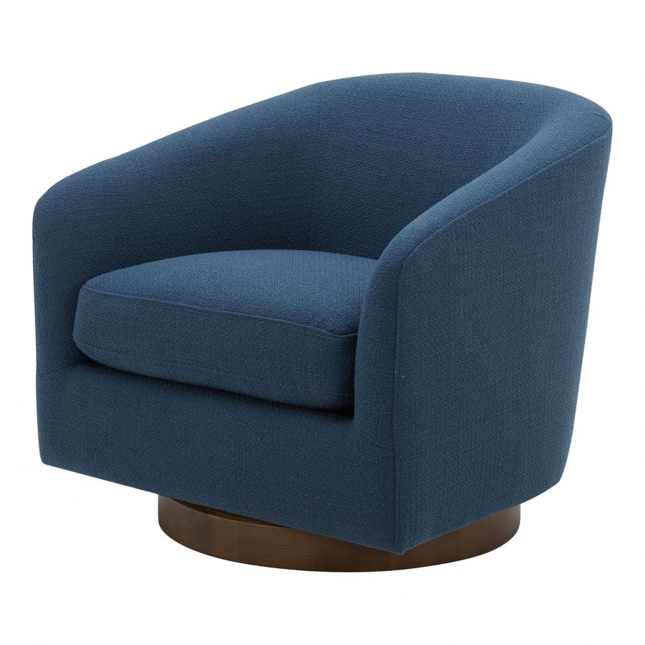Oscy Swivel Chair Dark Atlantic Blue by Moe's Home at Eve Furniture
