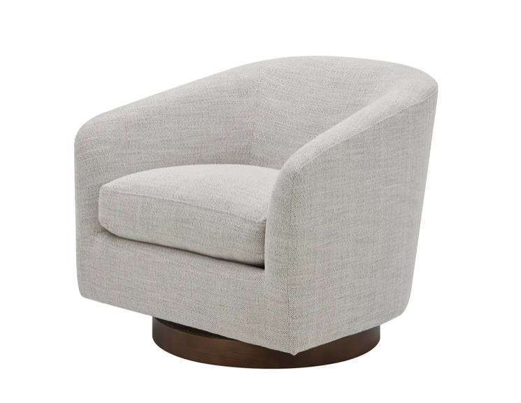 Oscy Swivel Chair Splashed White by Moe's Home at Eve Furniture