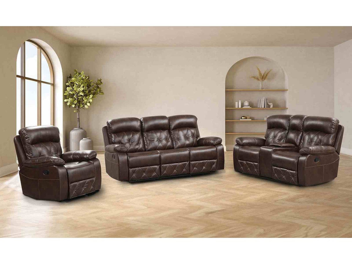 Osias Brown Sofa & Loveseat & Chair by Furniture of America at Eve Furniture