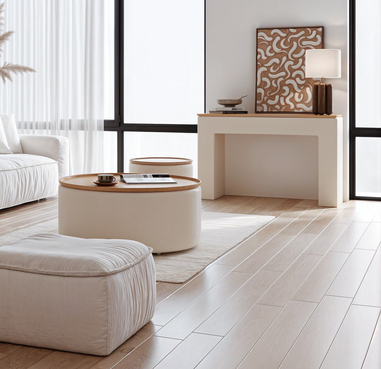 Oskar Lift Top Console Table in Barley by Modus Furniture at Eve Furniture