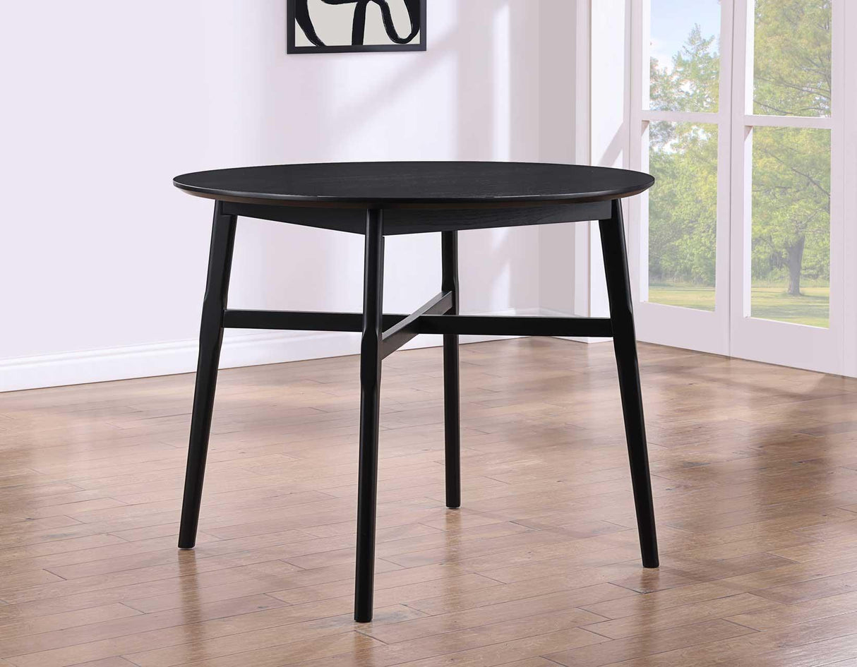 Oslo 46″ Round Counter Table, Black by Steve Silver at Eve Furniture