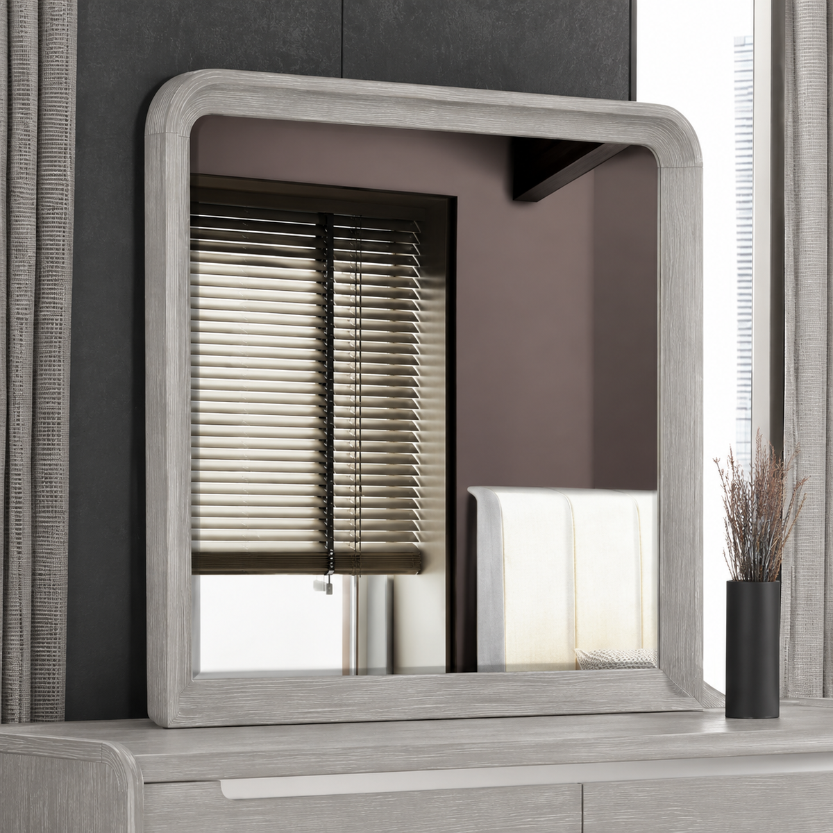 Osterley Light Gray Mirror by Furniture of America at Eve Furniture