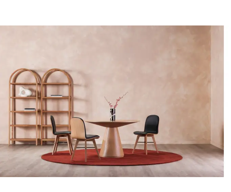 Otago 47In Round Dining Table Oak by Moe's Home at Eve Furniture