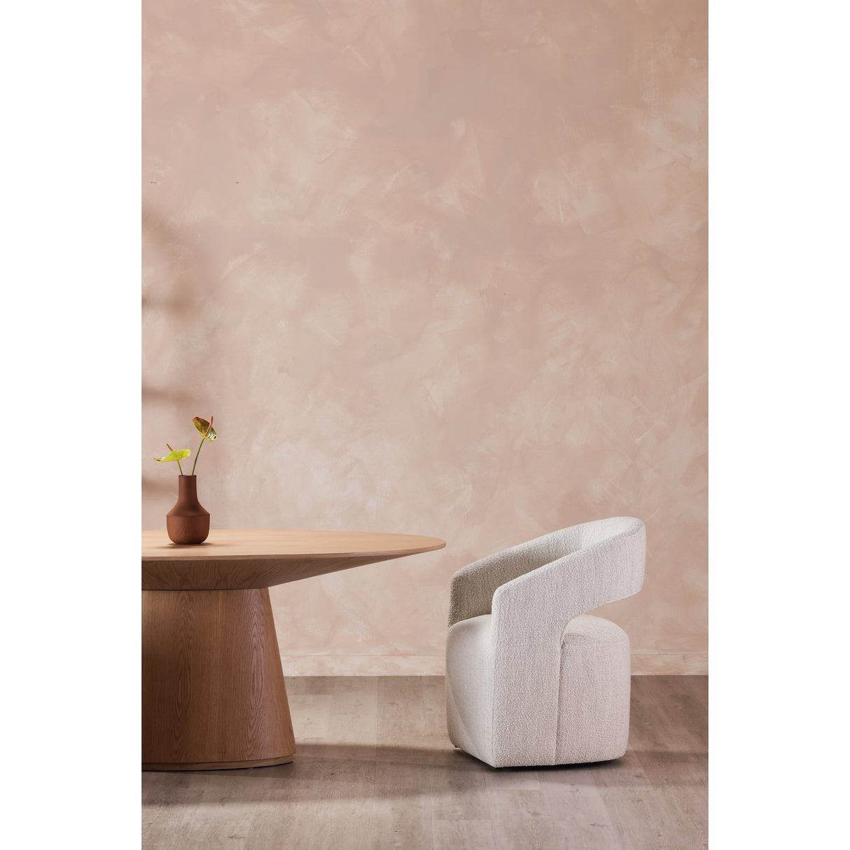 Otago Natural Oak Oval Dining Table by Moe's Home at Eve Furniture