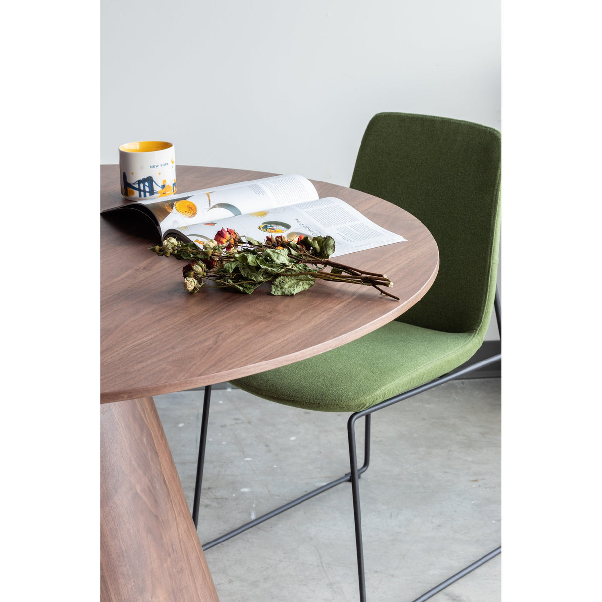 Otago Walnut 47In Round Dining Table by Moe's Home at Eve Furniture