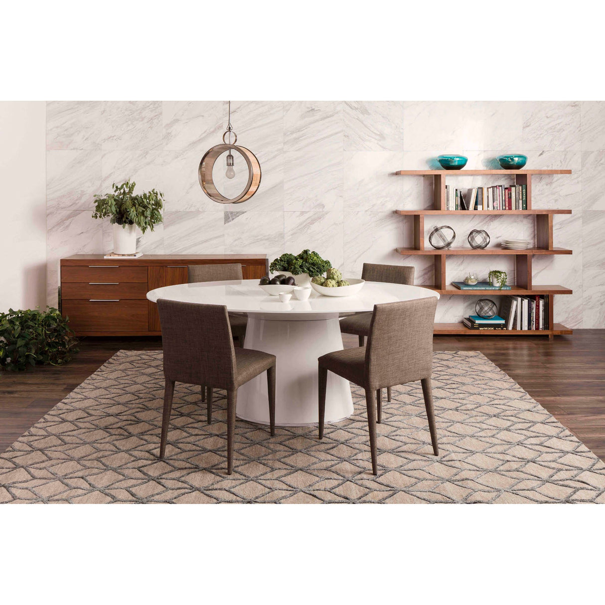 Otago White Oval Dining Table by MOES at Eve Furniture