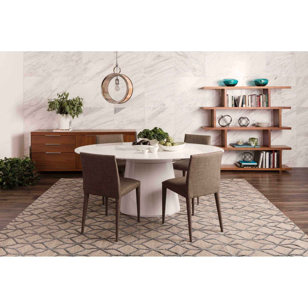Otago White Oval Dining Table