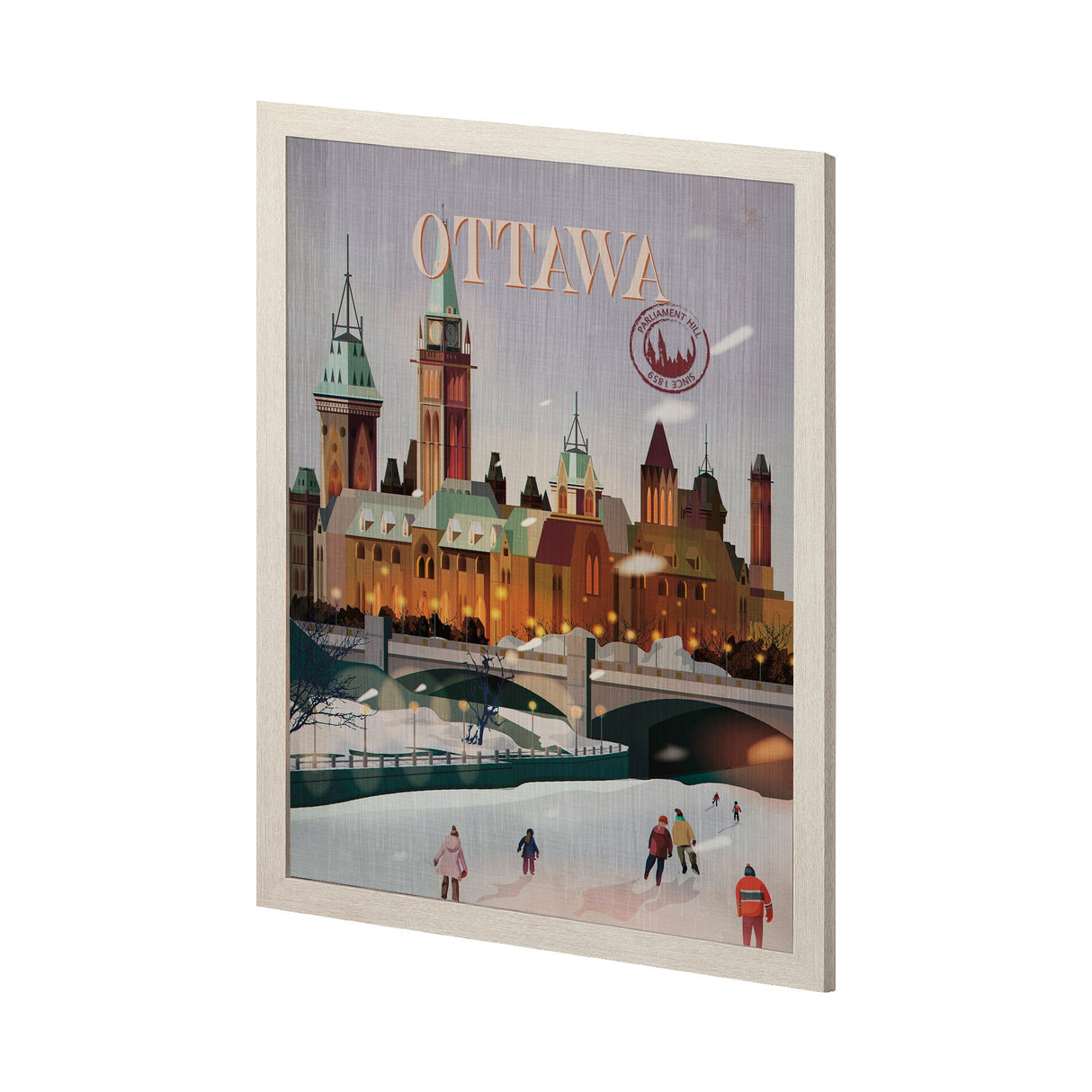 Ottawa Go Canada (L) by Mercana Studio a Hand Embellished Decograph Framed Art Print by Mercana at Eve Furniture