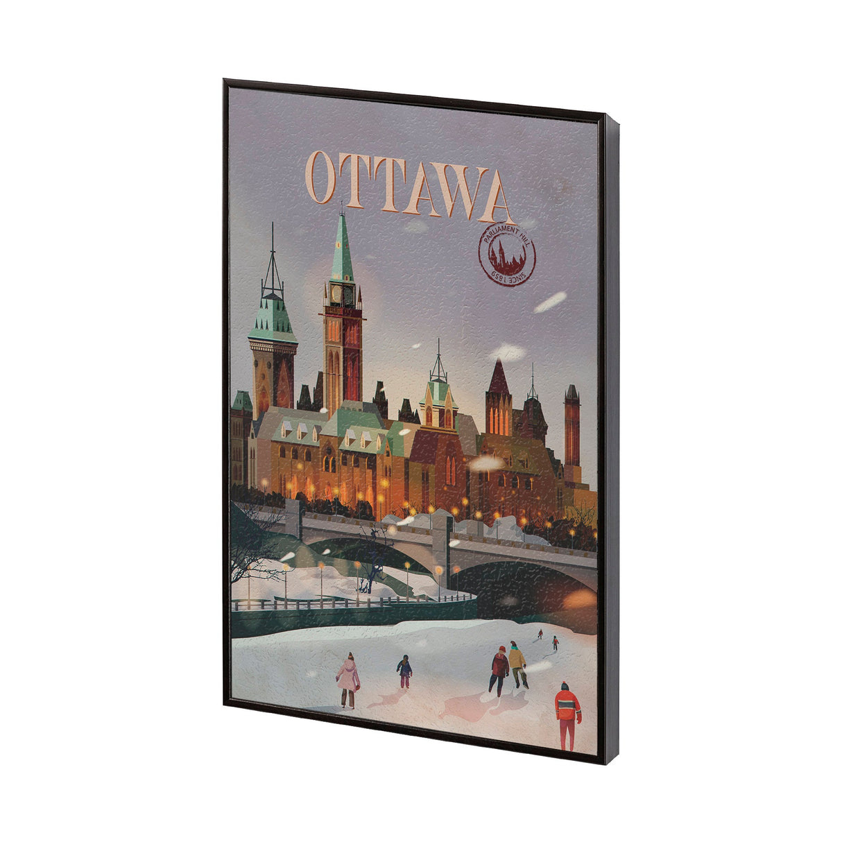 Ottawa Go Canada (SM) by Mercana Studio a Hand Embellished Decograph Framed Art Print by Mercana at Eve Furniture