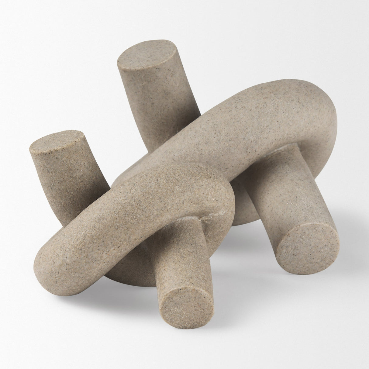Otto Sandstone Resin Large Knot Sculpture Decorative Object by Mercana at Eve Furniture