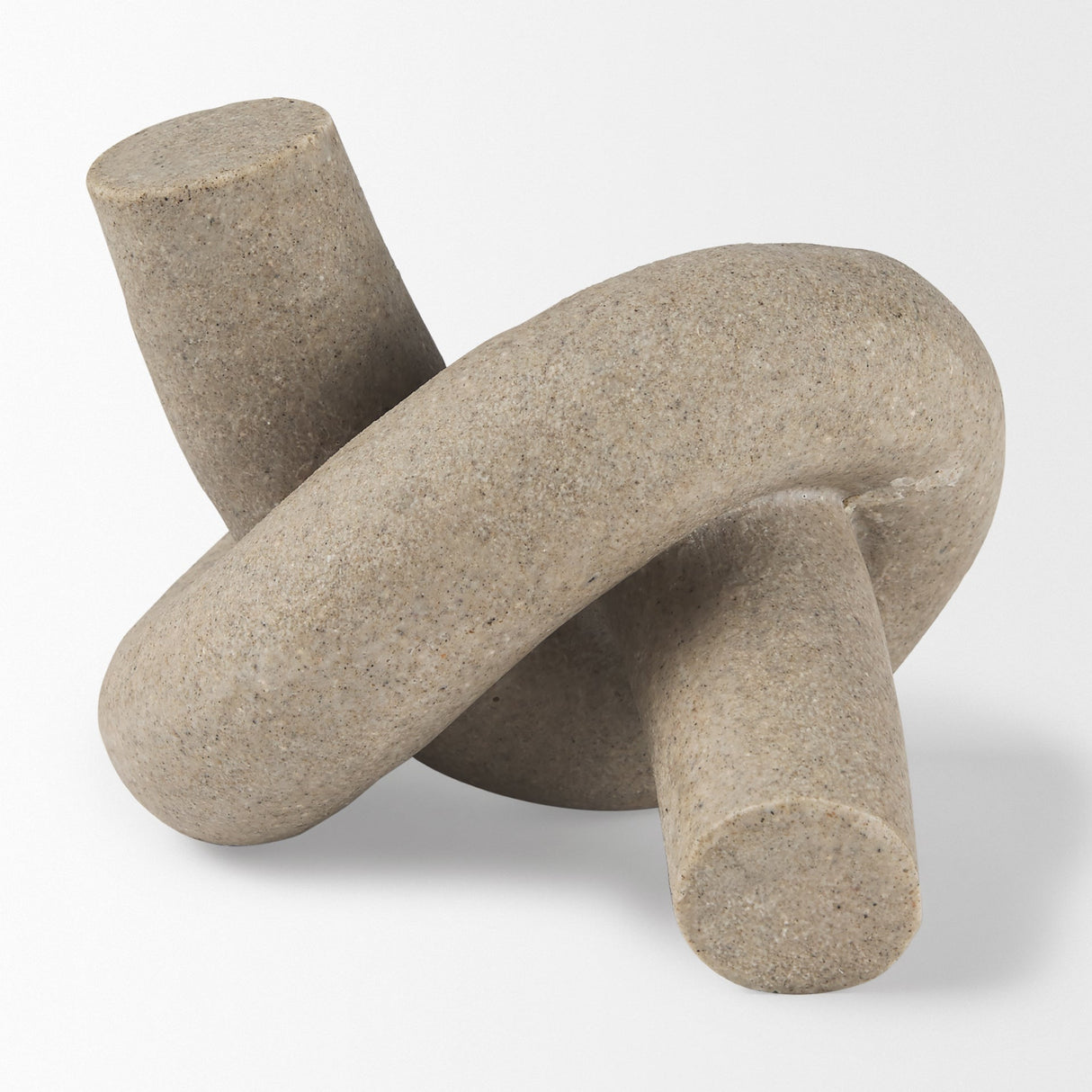 Otto Sandstone Resin Small Knot Sculpture Decorative Object by Mercana at Eve Furniture