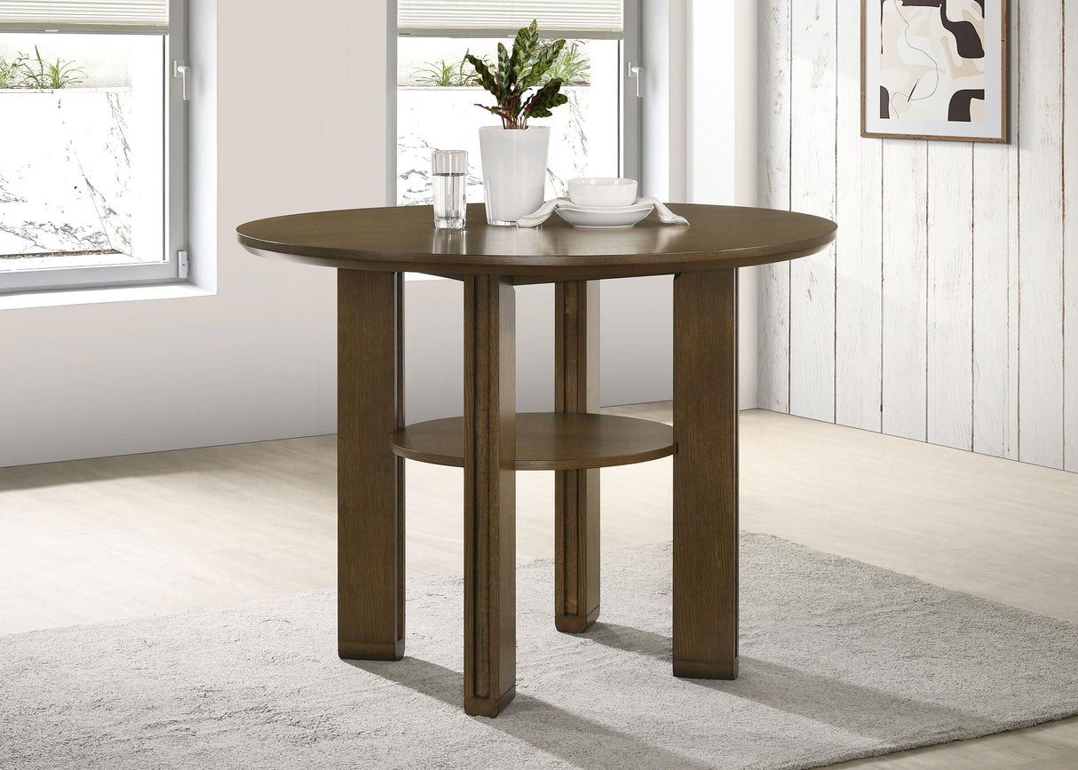 Ottowa Brown 47-inch Round Counter Height Dining Table by Coaster at Eve Furniture