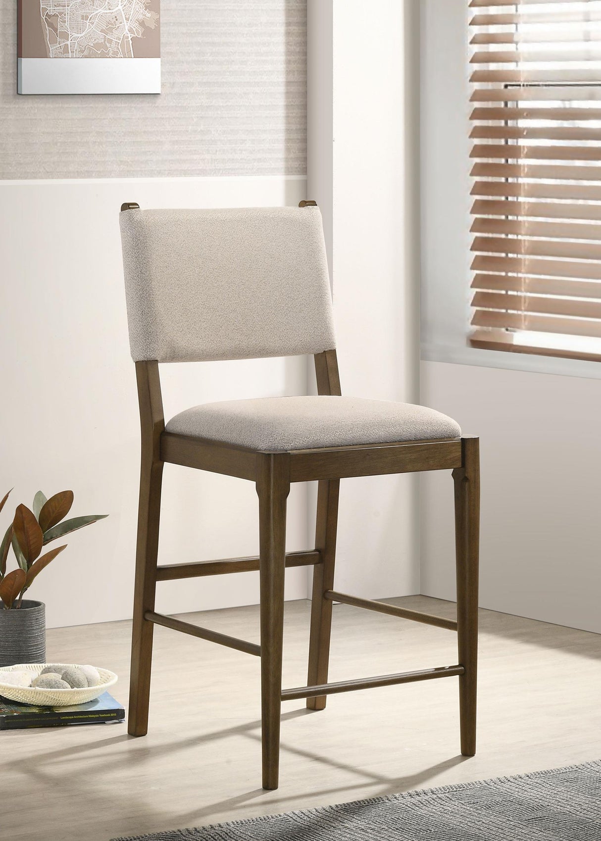Ottowa Brown Upholstered Counter Height Side Chair, Set of 2 by Coaster at Eve Furniture