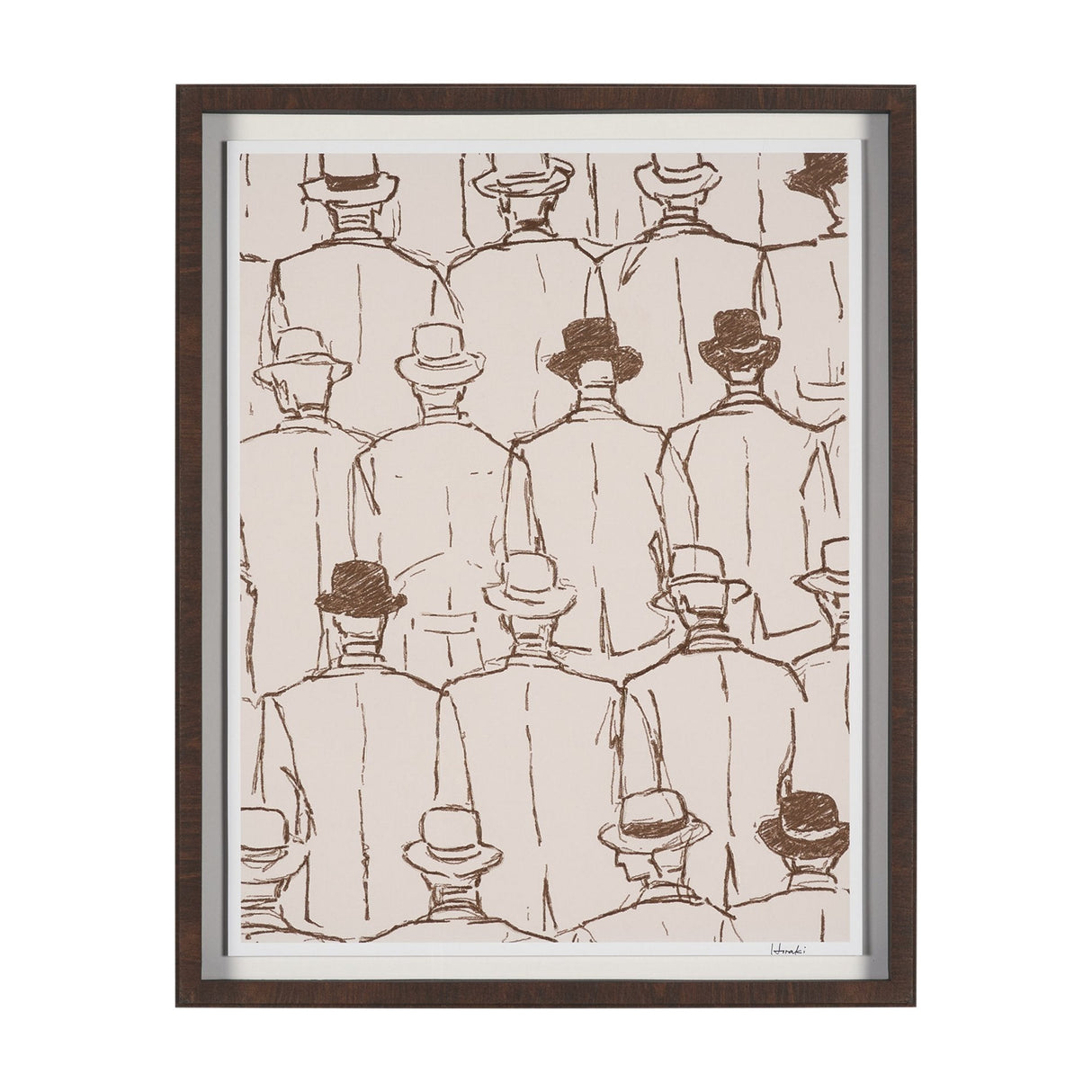 Overcoats by Mercana Studio Hand-Embellished Framed Artwork Matted under Glass by Mercana at Eve Furniture