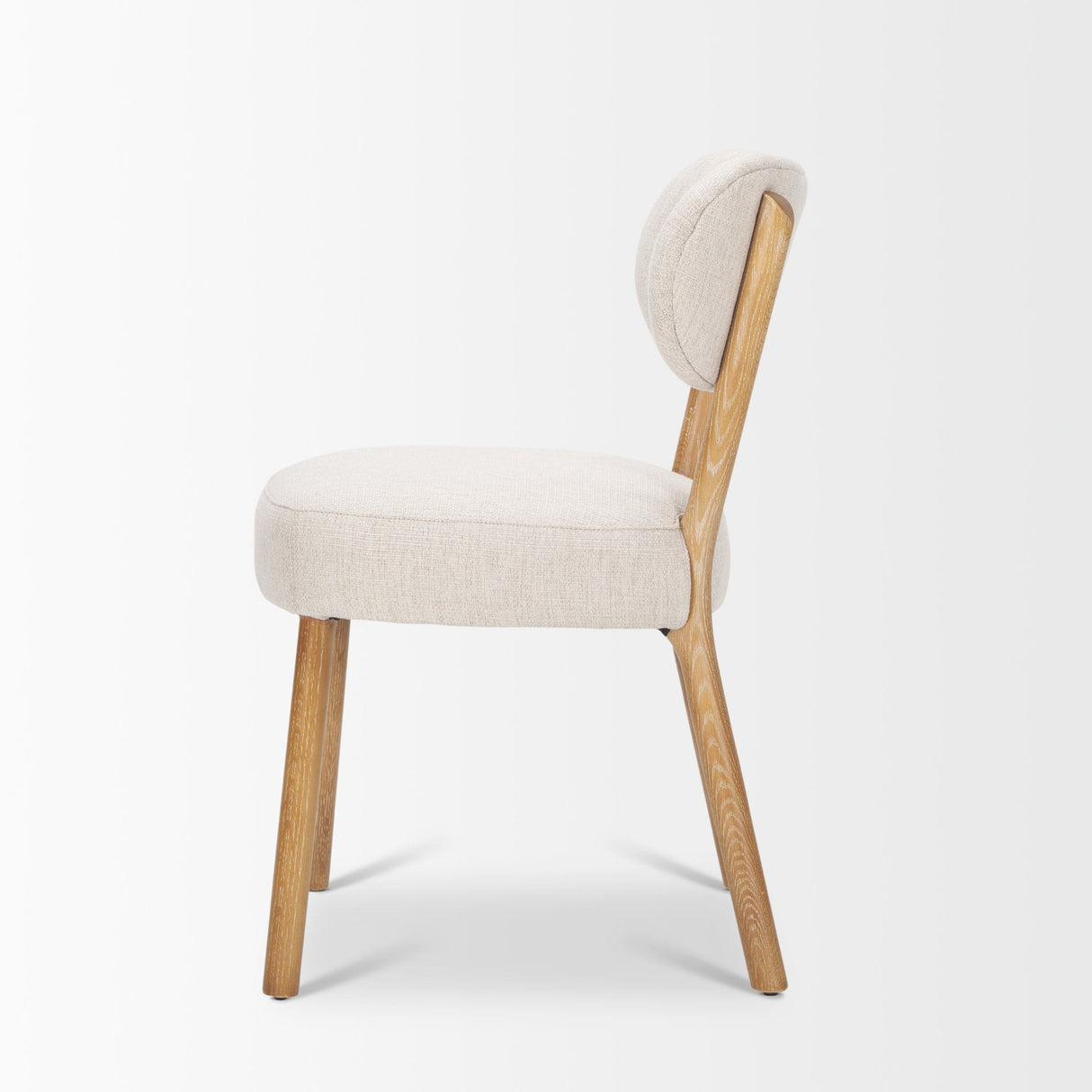 Owen Dining Chair W/ Medium Brown Wood and Beige Fabric, Set of 2 by Mercana at Eve Furniture