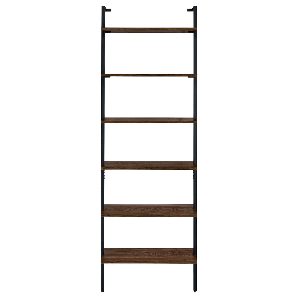 Owens Walnut 31-inch 6-shelf Wall Bookshelf by Coaster at Eve Furniture