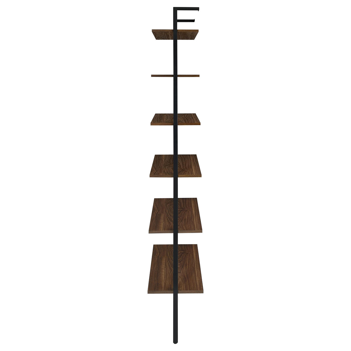 Owens Walnut 31-inch 6-shelf Wall Bookshelf by Coaster at Eve Furniture