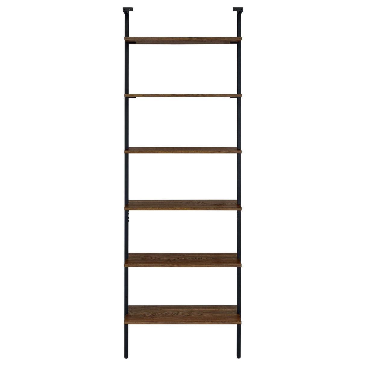 Owens Walnut 31-inch 6-shelf Wall Bookshelf by Coaster at Eve Furniture