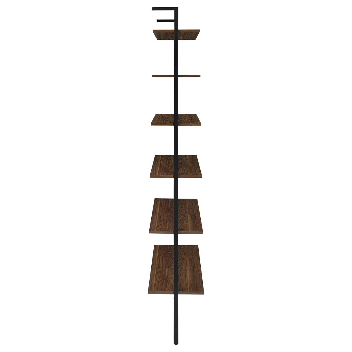 Owens Walnut 31-inch 6-shelf Wall Bookshelf by Coaster at Eve Furniture