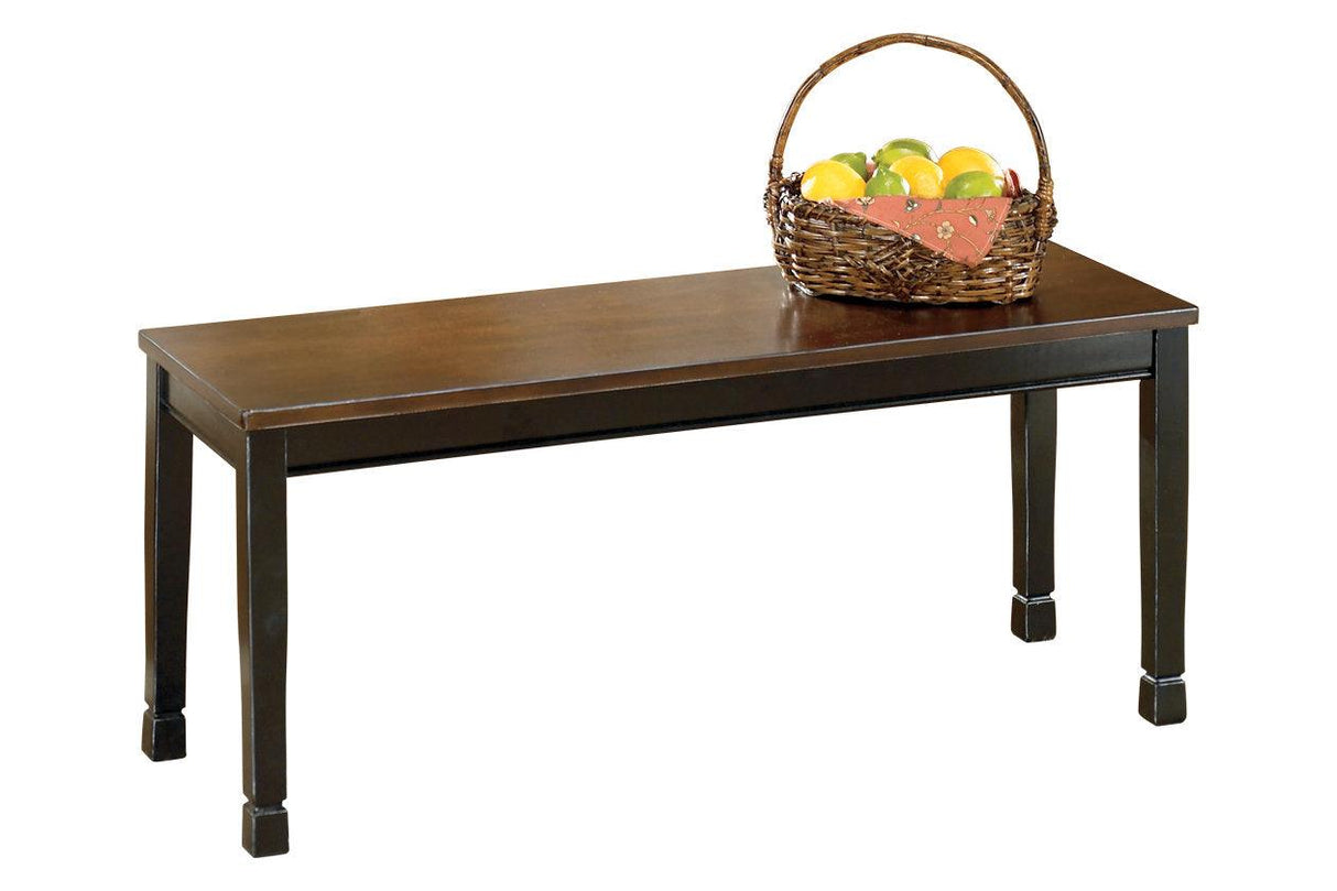 Owingsville Black/Brown Dining Bench by Ashley at Eve Furniture
