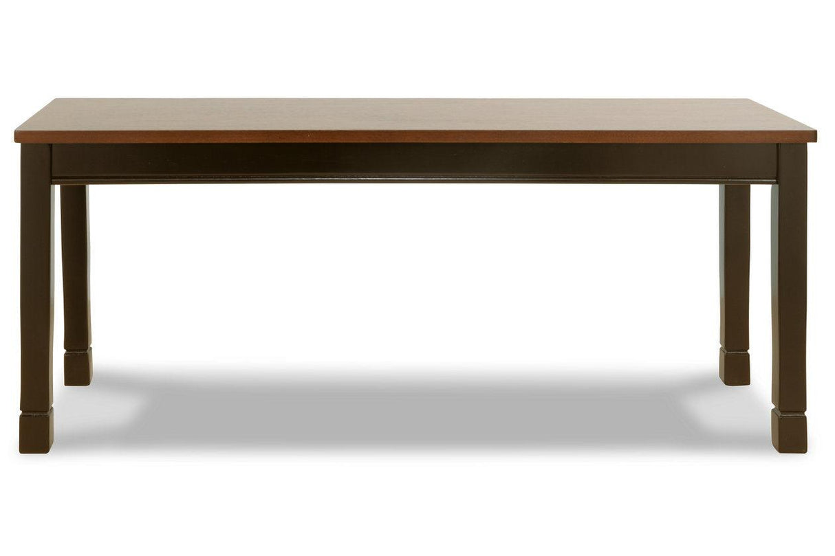 Owingsville Black/Brown Dining Bench by Ashley at Eve Furniture