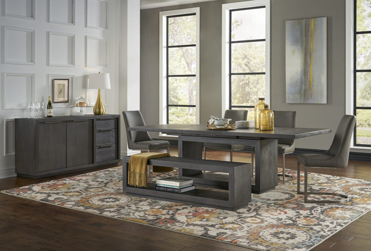Oxford Basalt Grey Rectangular Dining Table by Modus Furniture at Eve Furniture