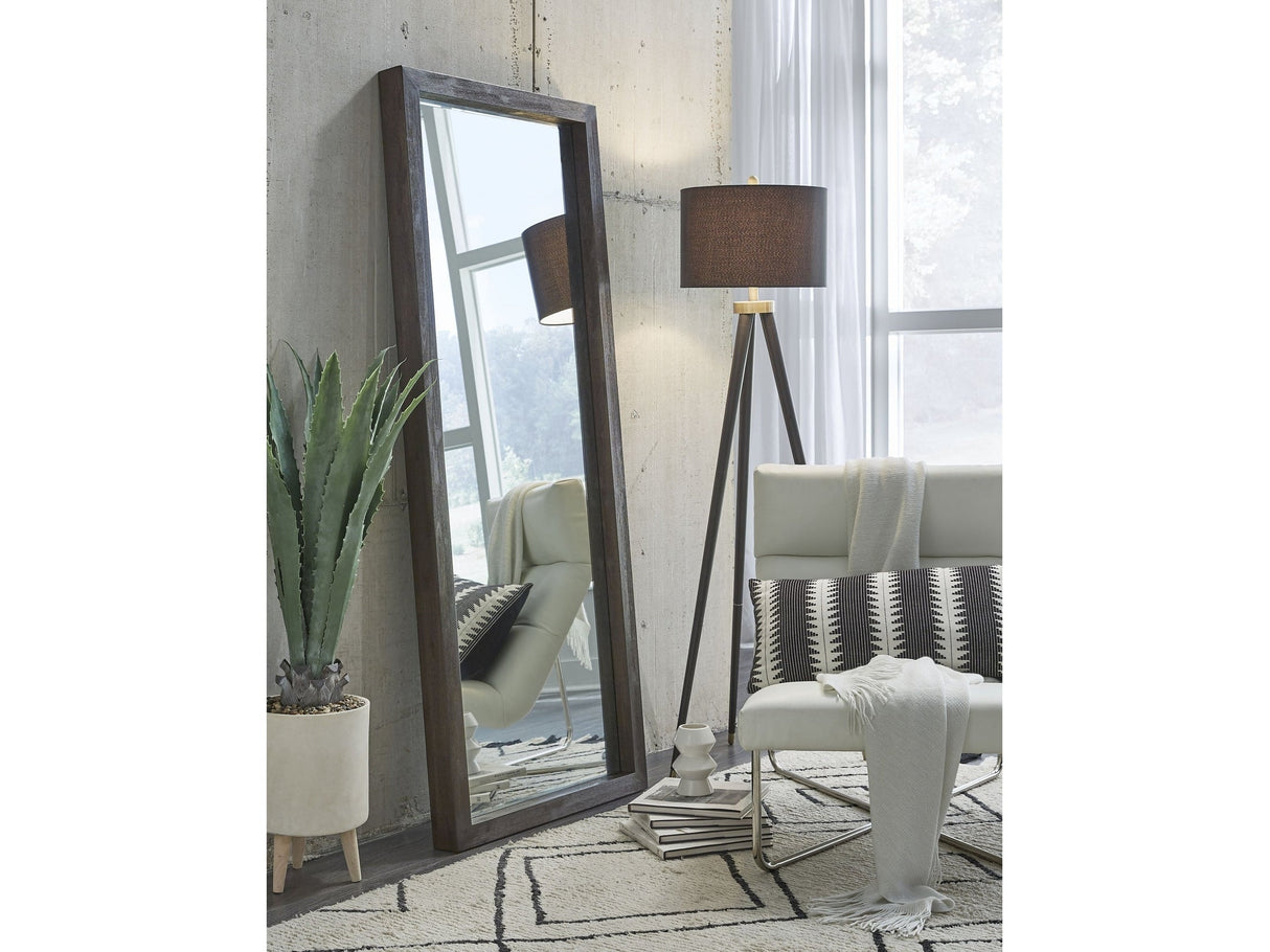 Oxford Floor Low Mirror - Basalt Grey by Modus Furniture at Eve Furniture