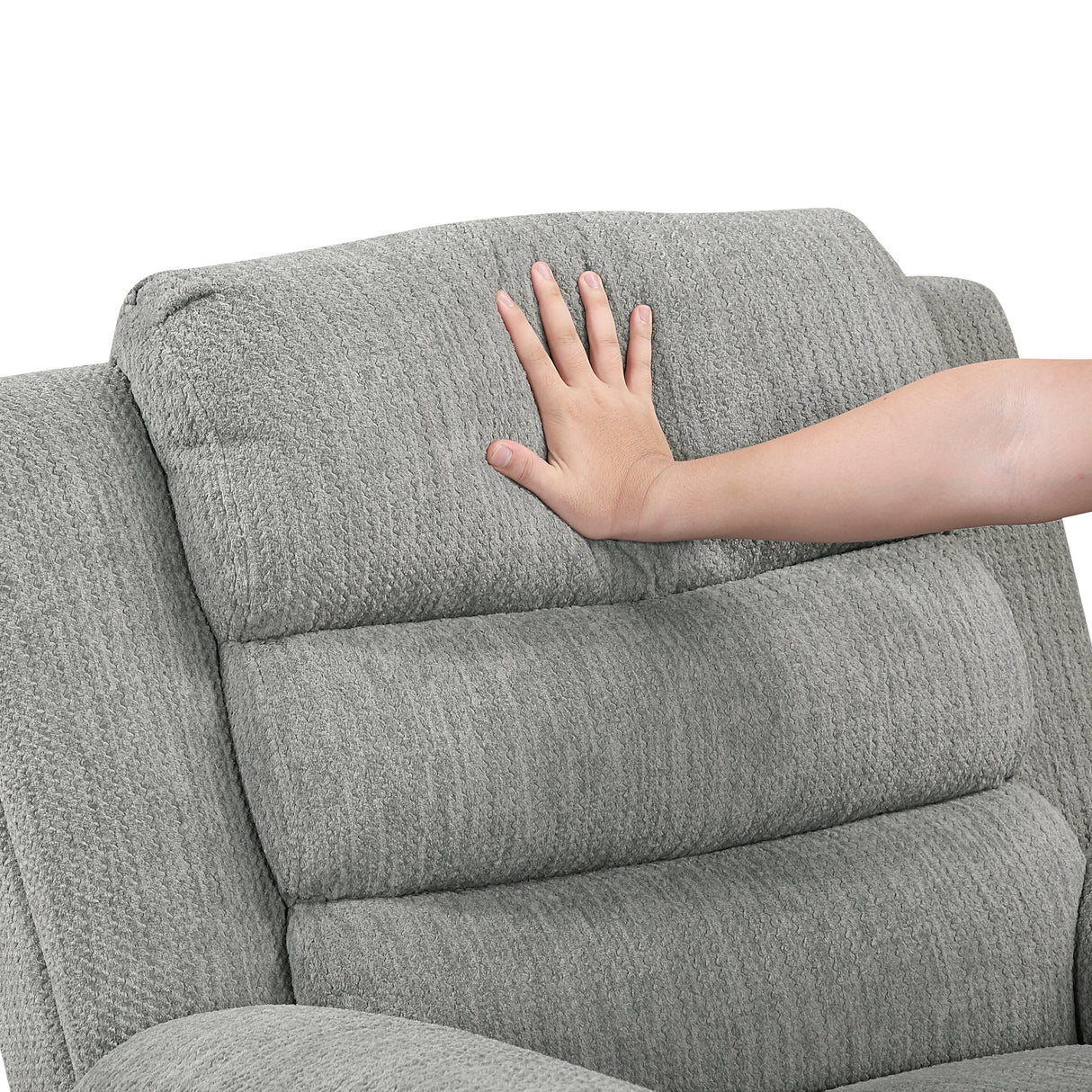 Oxford Gray Swivel Glider Reclining Chair