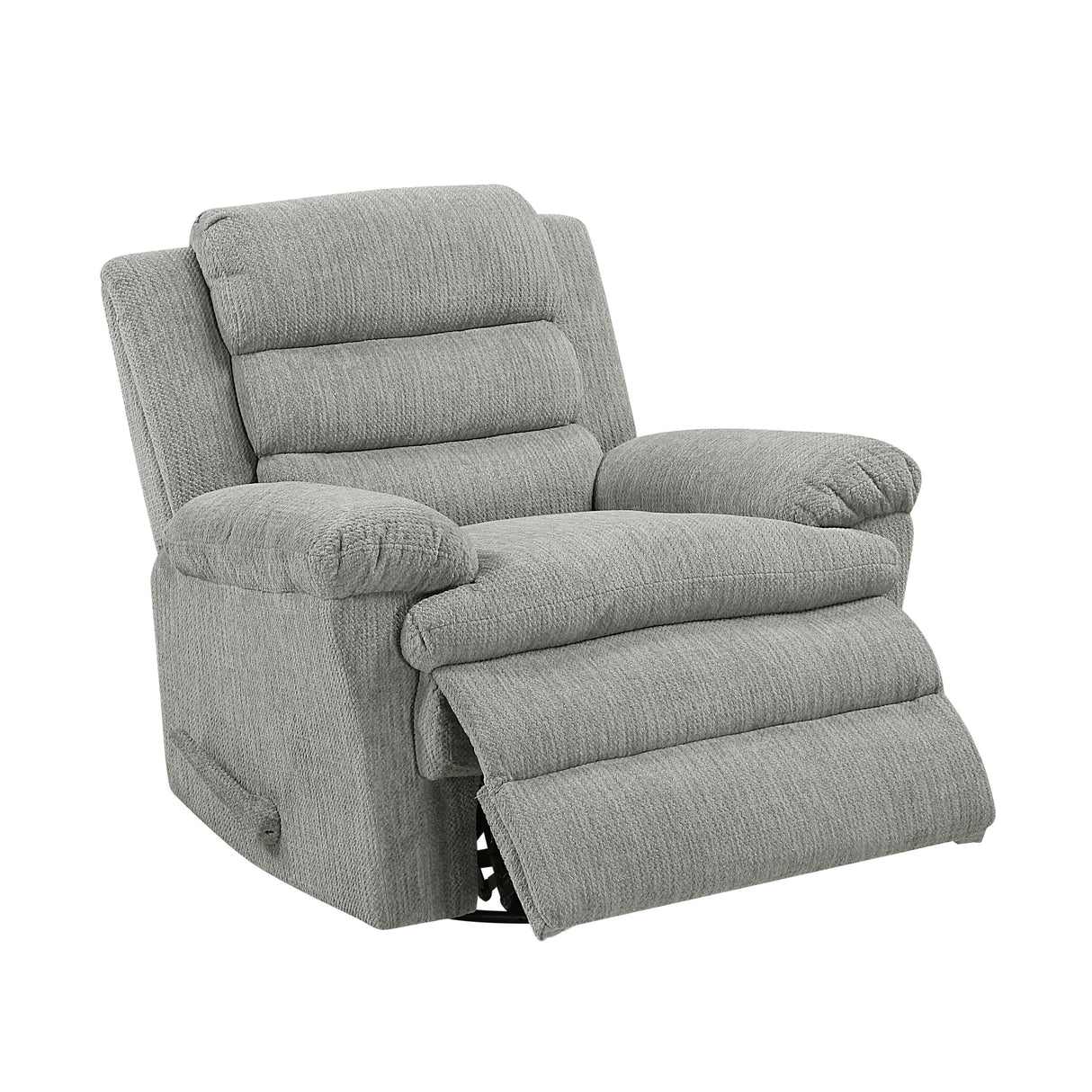 Oxford Gray Swivel Glider Reclining Chair