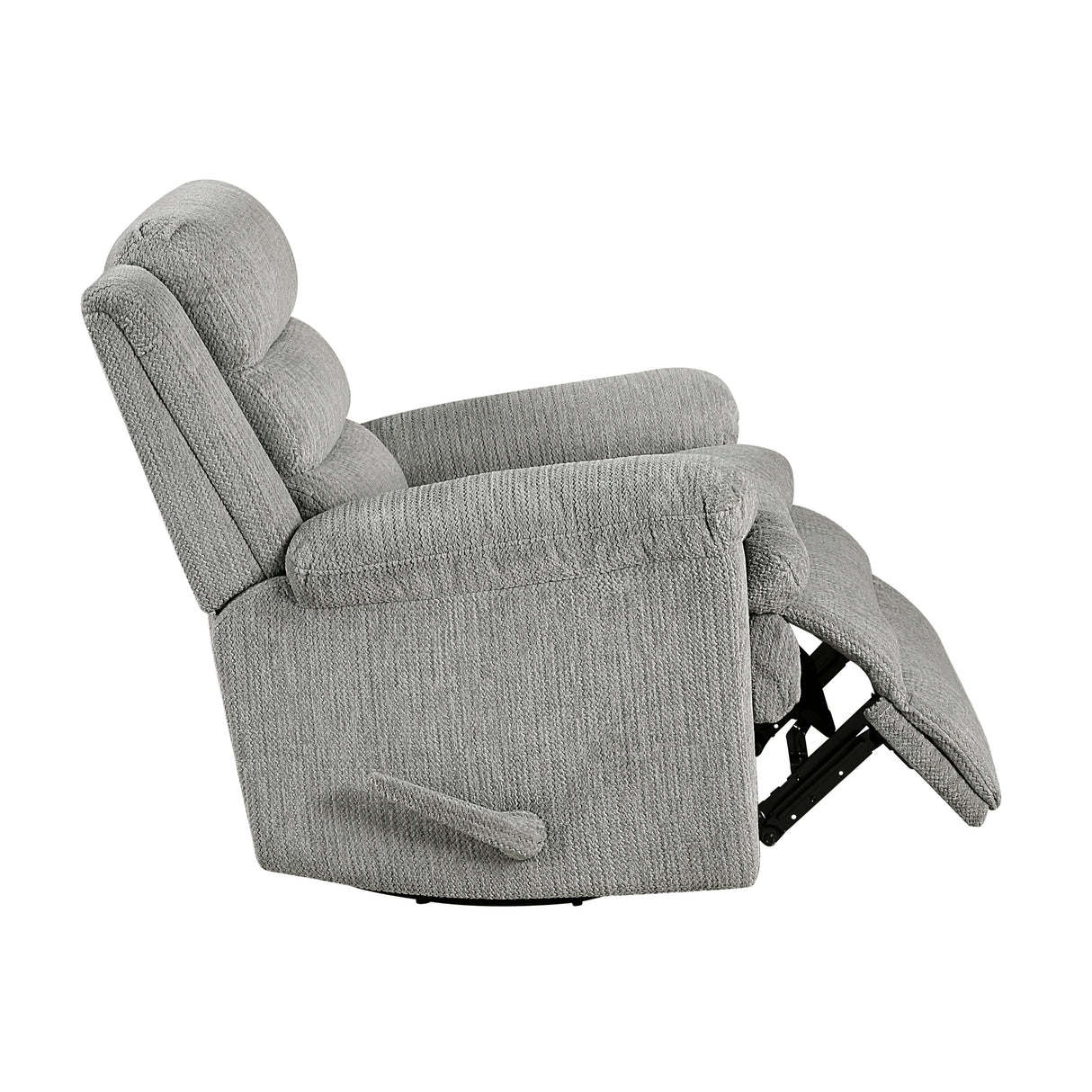 Oxford Gray Swivel Glider Reclining Chair