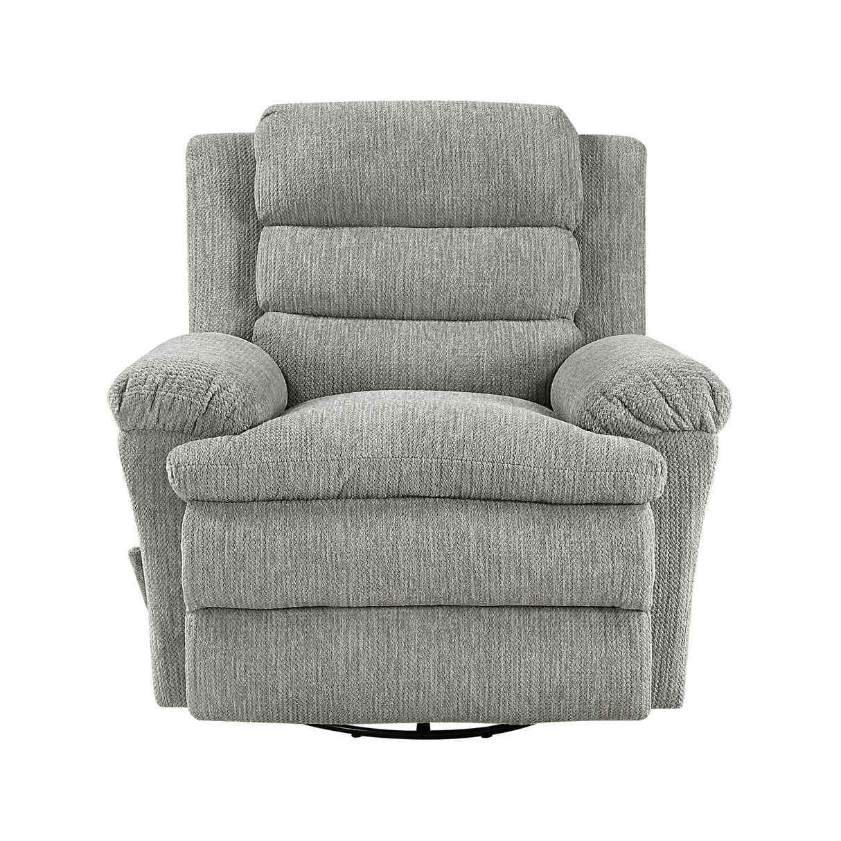 Oxford Gray Swivel Glider Reclining Chair