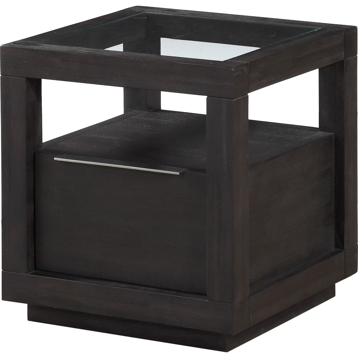 Oxford One Drawer End Table in Basalt Grey by Modus Furniture at Eve Furniture